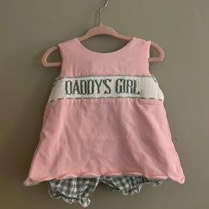 Busy bee smocks two piece smocked sun suit